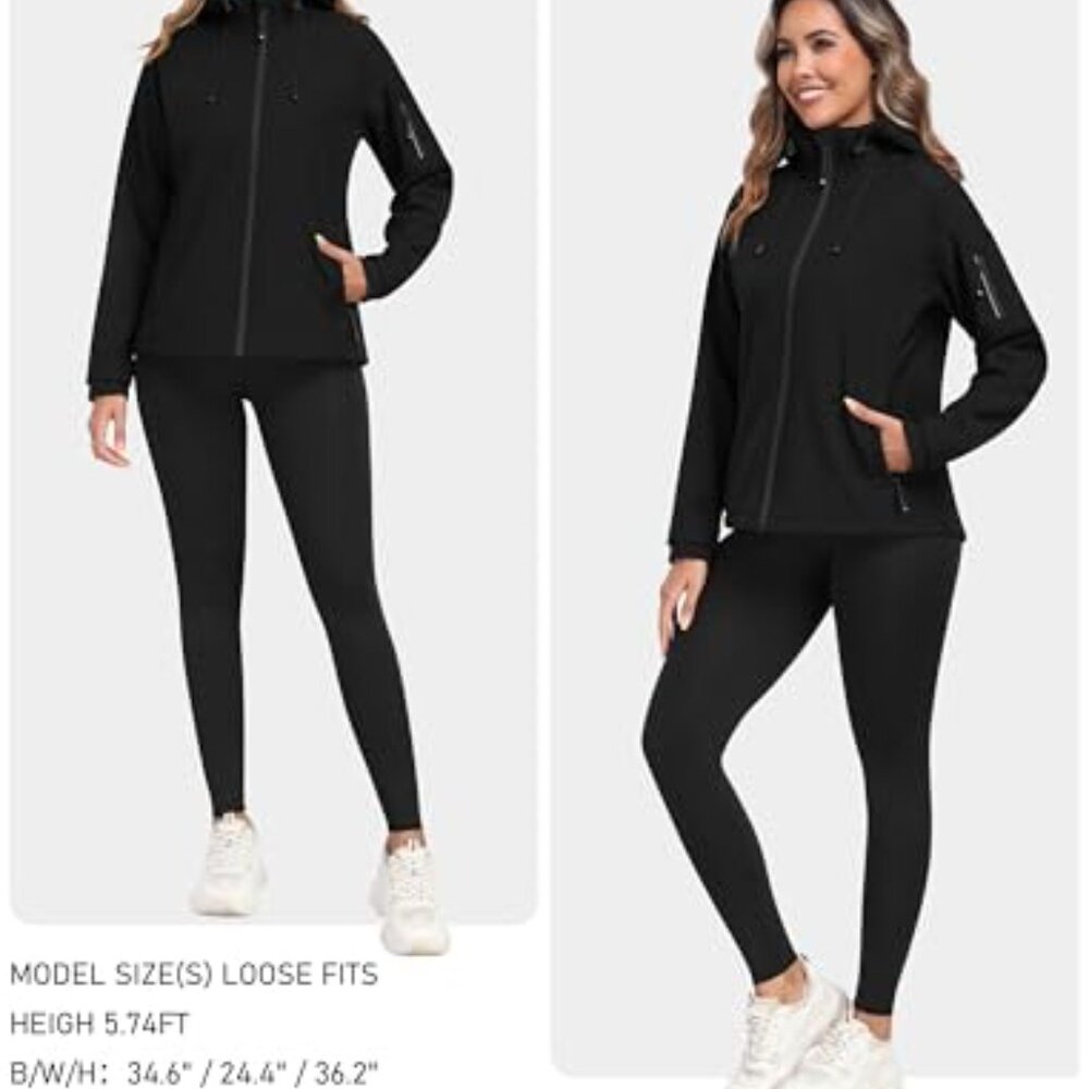 Fleece Lined Softshell Jacket Windproof Lightweig… - image 8